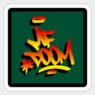 MF Doom Green Gradation Sticker